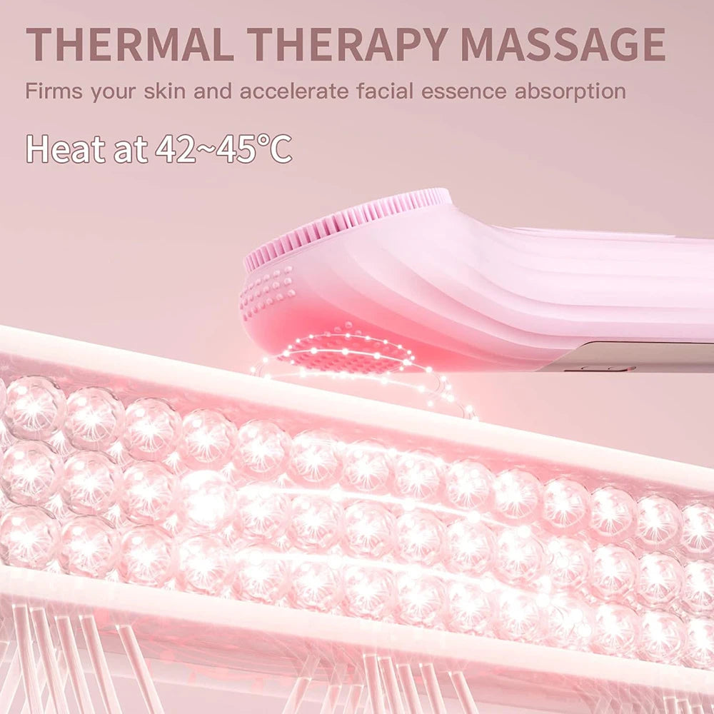 Sonic Facial Cleansing Brush โ Waterproof, Heated & Rechargeable