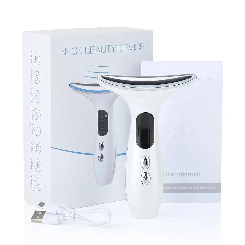 EMS Neck & Face Lifting Massager | LED Anti-Wrinkle Device