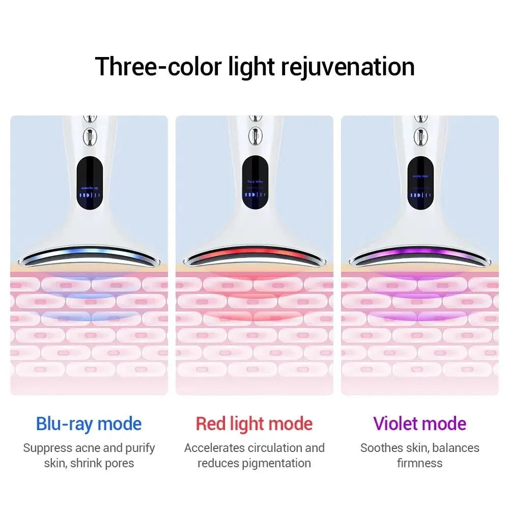 EMS Neck & Face Lifting Massager | LED Anti-Wrinkle Device