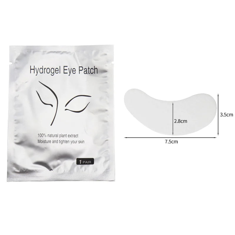 100 Pairs Hydrogel Eye Patch Eyelash Pad Gel Patch Grafting Under Eye Paper Sticker Fox Wraps Eyelash Extension Makeup Tools