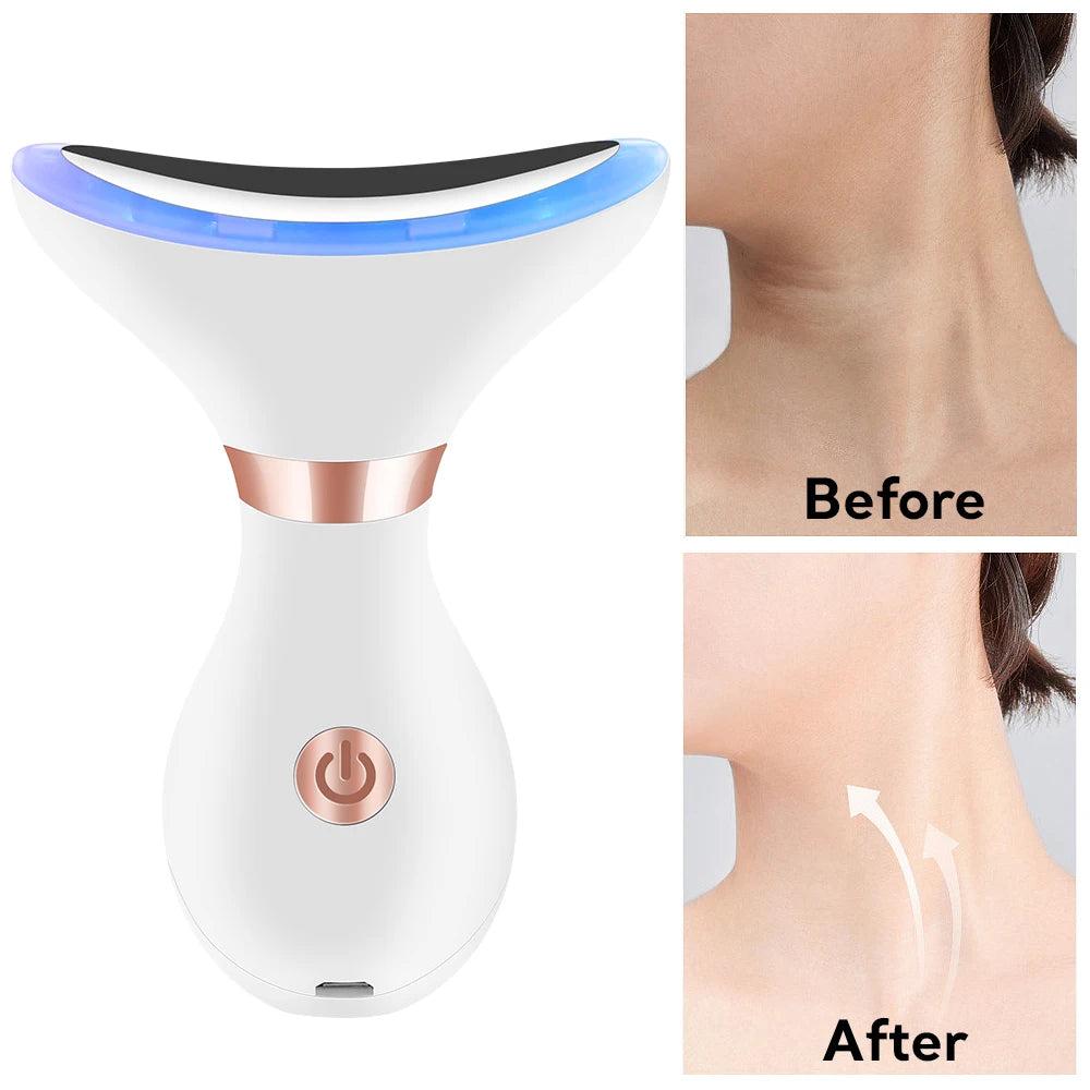 EMS Facial Massager Microcurrent Face Lifting Massage Hot Cold Compress Deep Cleansing Facial Care Beauty Device