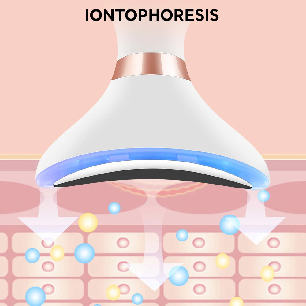 EMS Facial Massager Microcurrent Face Lifting Massage Hot Cold Compress Deep Cleansing Facial Care Beauty Device