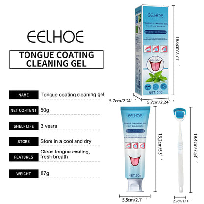 Eelhoe 50g Tongue Cleaning Gel With Brush