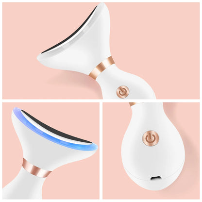 EMS Facial Massager Microcurrent Face Lifting Massage Hot Cold Compress Deep Cleansing Facial Care Beauty Device