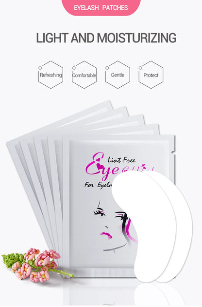 100Pairs Wholesale Hydrogel Eye Patch for Building Eyelash Extension Under Eye Pads Grafted Lash Stickers Beauty Tools