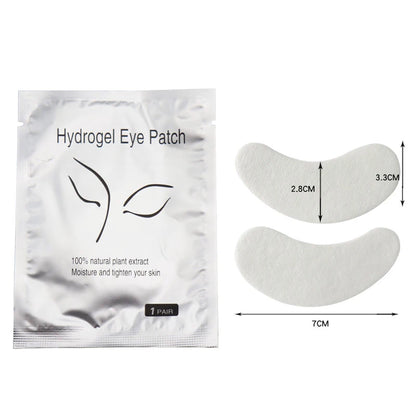 100 Pairs Hydrogel Eye Patch Eyelash Pad Gel Patch Grafting Under Eye Paper Sticker Fox Wraps Eyelash Extension Makeup Tools