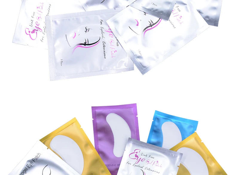 50Pairs Hydrogel Eye Patches Under Eye Pads Eyelash Extension Gel Stickers for Grafting Lashes Beauty Tools