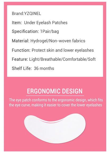 100Pairs Wholesale Hydrogel Eye Patch for Building Eyelash Extension Under Eye Pads Grafted Lash Stickers Beauty Tools