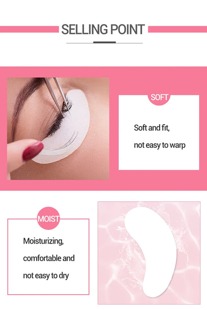100Pairs Wholesale Hydrogel Eye Patch for Building Eyelash Extension Under Eye Pads Grafted Lash Stickers Beauty Tools