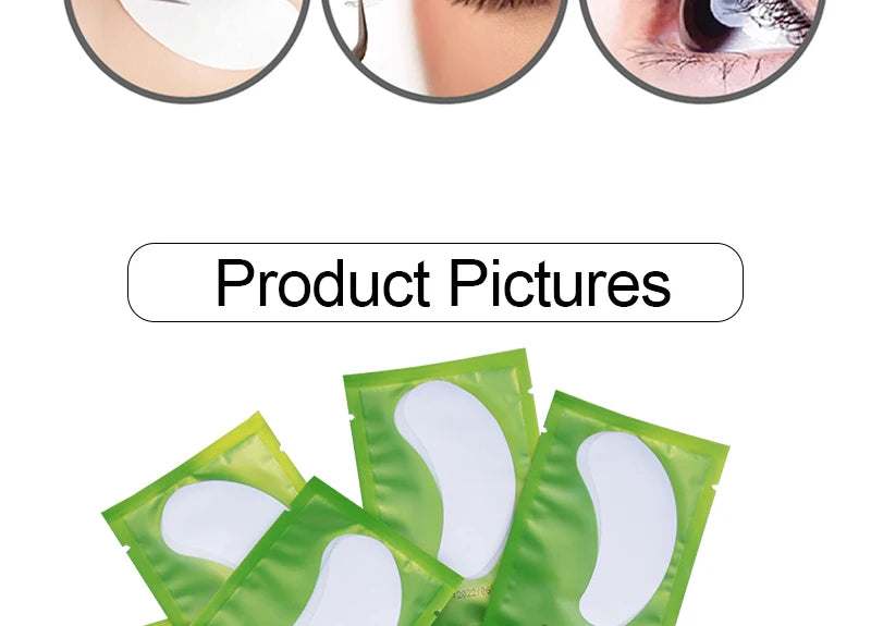 50Pairs Hydrogel Eye Patches Under Eye Pads Eyelash Extension Gel Stickers for Grafting Lashes Beauty Tools