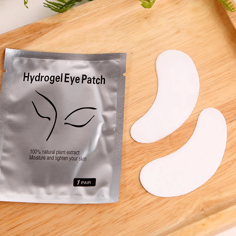 100 Pairs Hydrogel Eye Patch Eyelash Pad Gel Patch Grafting Under Eye Paper Sticker Fox Wraps Eyelash Extension Makeup Tools