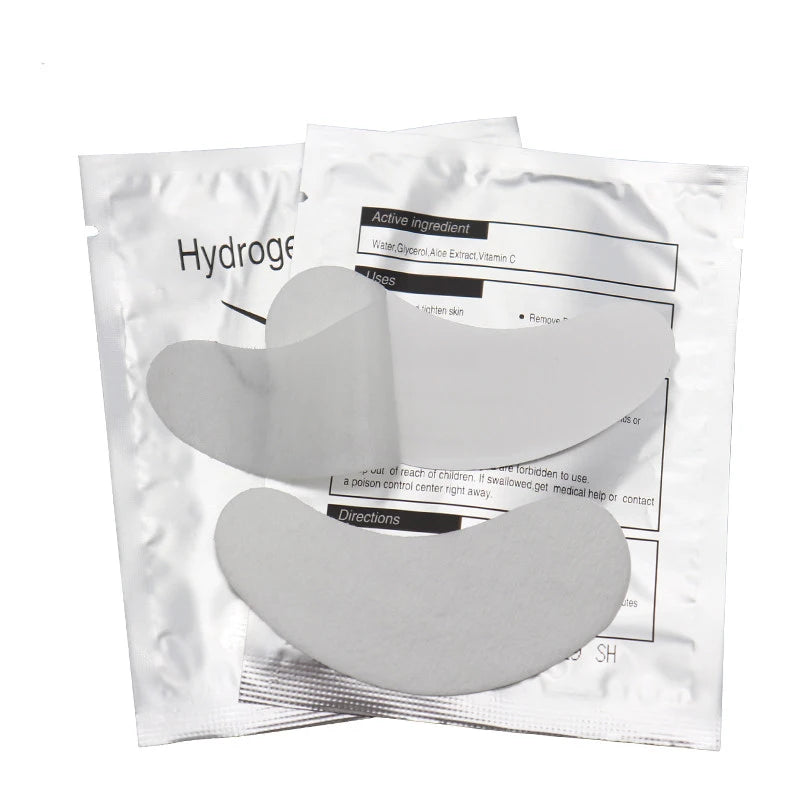 100 Pairs Hydrogel Eye Patch Eyelash Pad Gel Patch Grafting Under Eye Paper Sticker Fox Wraps Eyelash Extension Makeup Tools