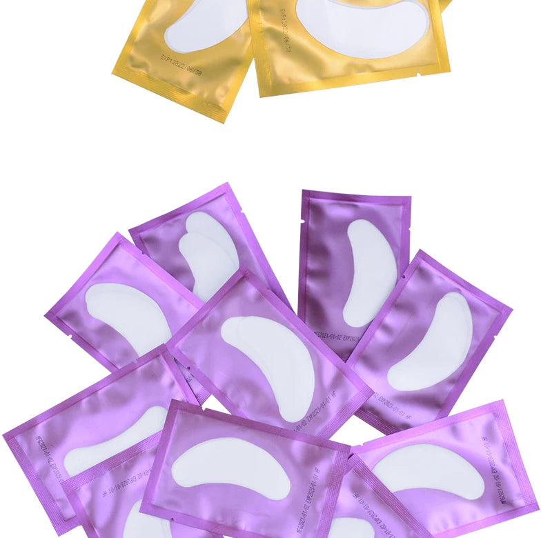 50Pairs Hydrogel Eye Patches Under Eye Pads Eyelash Extension Gel Stickers for Grafting Lashes Beauty Tools