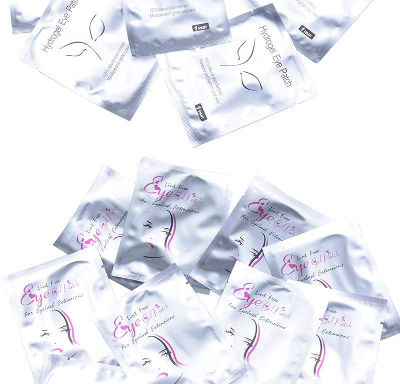 50Pairs Hydrogel Eye Patches Under Eye Pads Eyelash Extension Gel Stickers for Grafting Lashes Beauty Tools