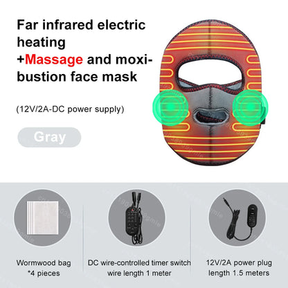 Electrically Heated Head Facial Paralysis Hot Pack Massage Mask Face Aftermath Recovery Instrument Face Spasm Crooked Mouth