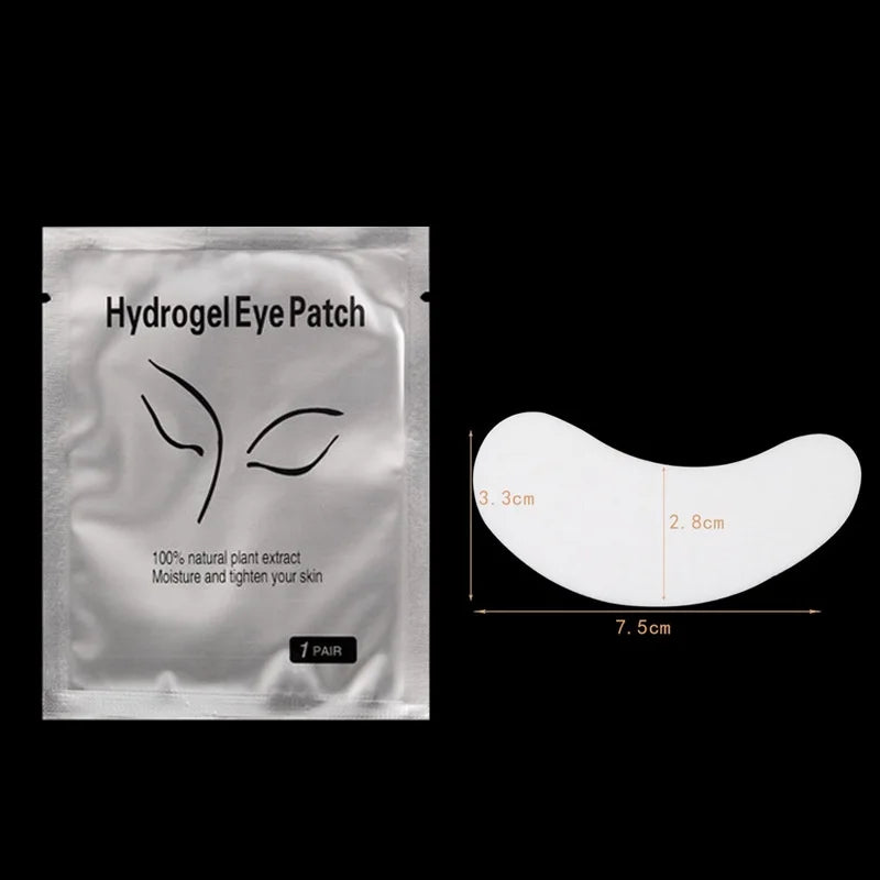 50pairs Hydrogel Eye Patches for Building Eyelash Extension Under Eye Pads Grafted Lash Stickers Beauty Tools