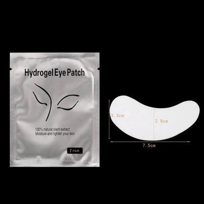 50pairs Hydrogel Eye Patches for Building Eyelash Extension Under Eye Pads Grafted Lash Stickers Beauty Tools