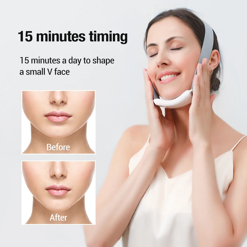 MS V-Shape Face Lifter – Double Chin Reducer & Hot Compress