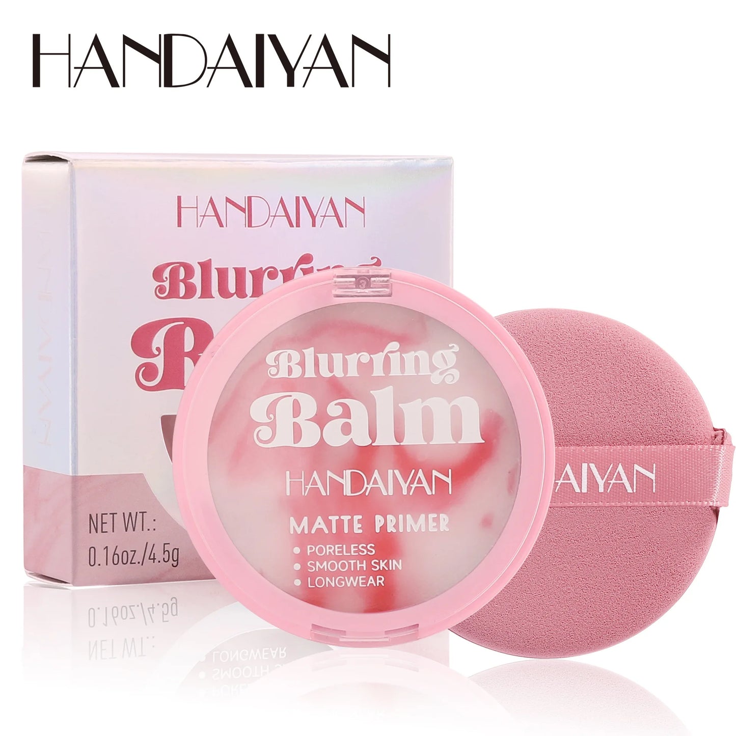 HANDAIYAN Light Mist Water Resistant Oil Control Brightening Complexion Matte Concealer Setting Powder with Powder Puff