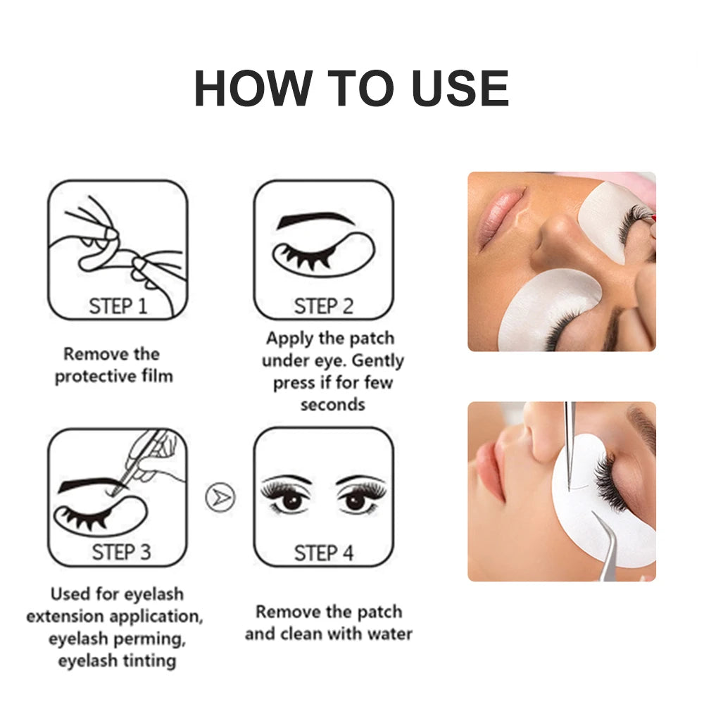 50Pairs Hydrogel Gel Eye Patches Grafting Eyelashes Under Eye Patches For Eyelash Extension Paper Application Makeup Supplies