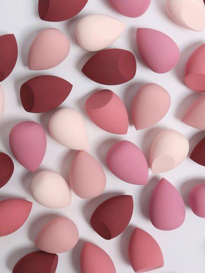 30 Beauty Eggs (Makeup Sponges) Foundation Make-Up Mixed Beauty Sponge, Liquid, Cream and Powder Without Blemish, Multi-Color C