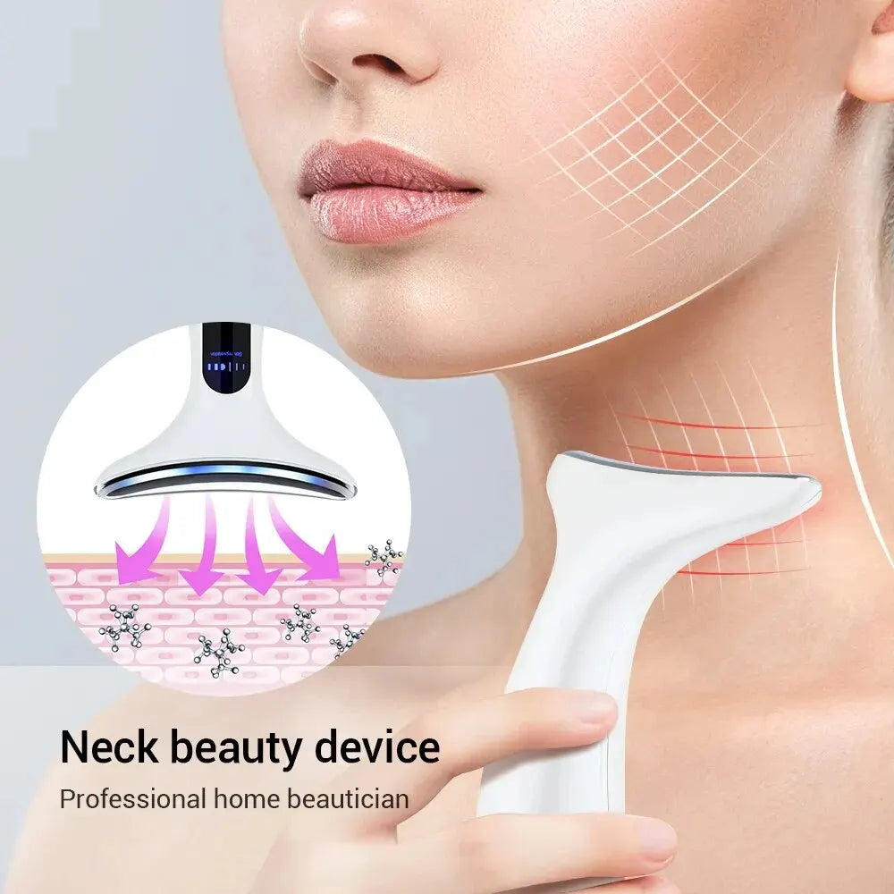 EMS Neck & Face Lifting Massager | LED Anti-Wrinkle Device