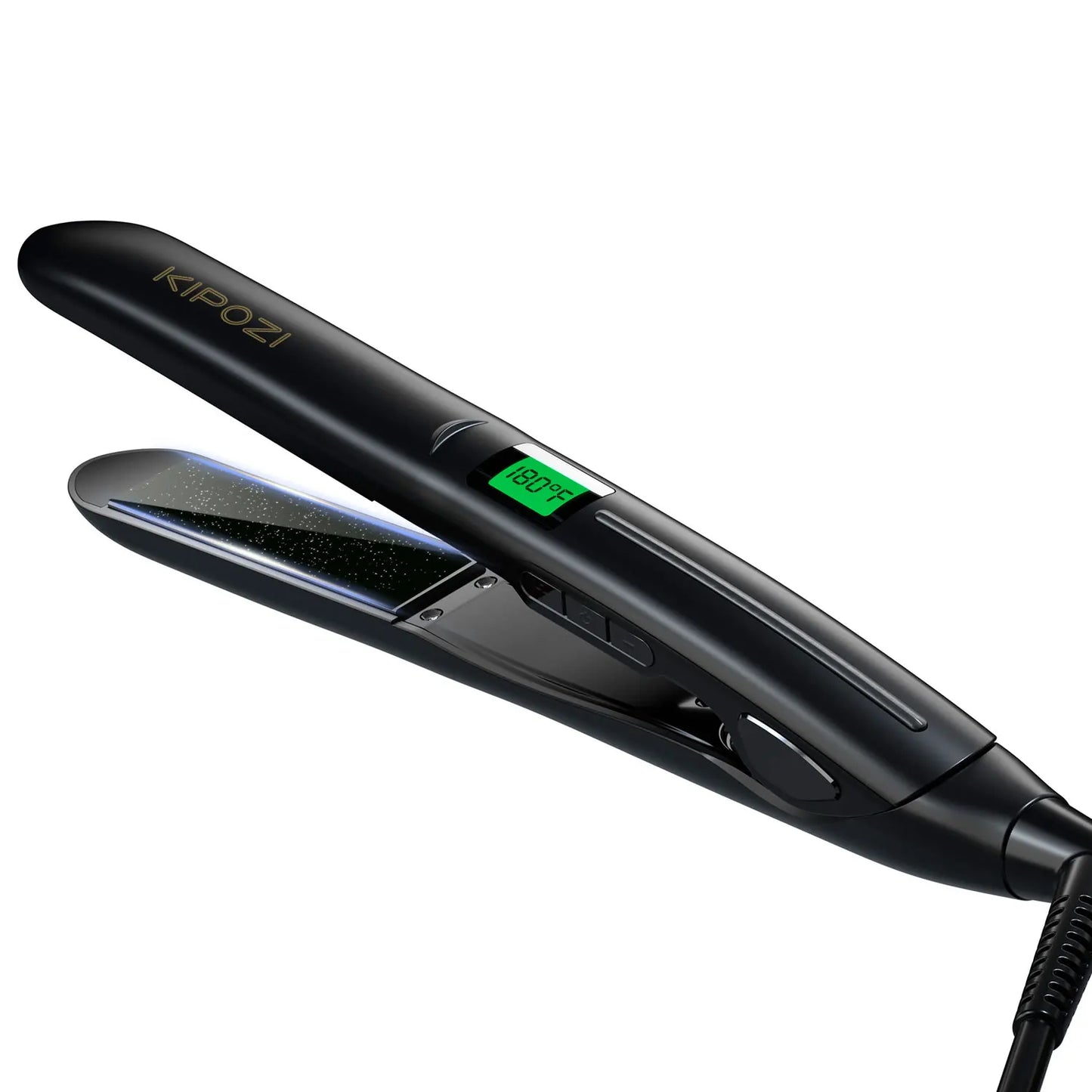 KIPOZI Professional Titanium Flat Iron Hair Straightener Digital LCD Display