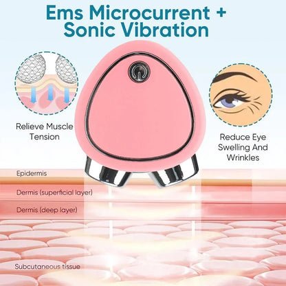 EMS Face Lifting Device Facial Microcurrent Roller Massage Sonic Vibration Skin Tightening Rejuvenation Anti Wrinkle Beauty Care