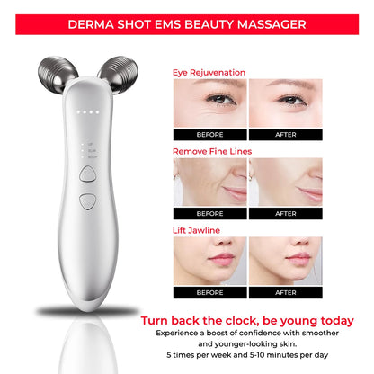 EMS Face Lifting Machine Facial Massager Microcurrent Roller Skin Tightening Rejuvenation Double Chin Removal Beauty Device