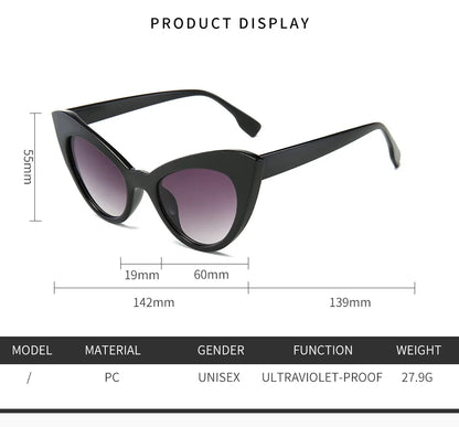 Summer Cat Eyes Sunglasses Small Frame Okulary UV400 Shades Polarized Vintage Eyewear Outfit Beach Sun Protection Sun Glasses