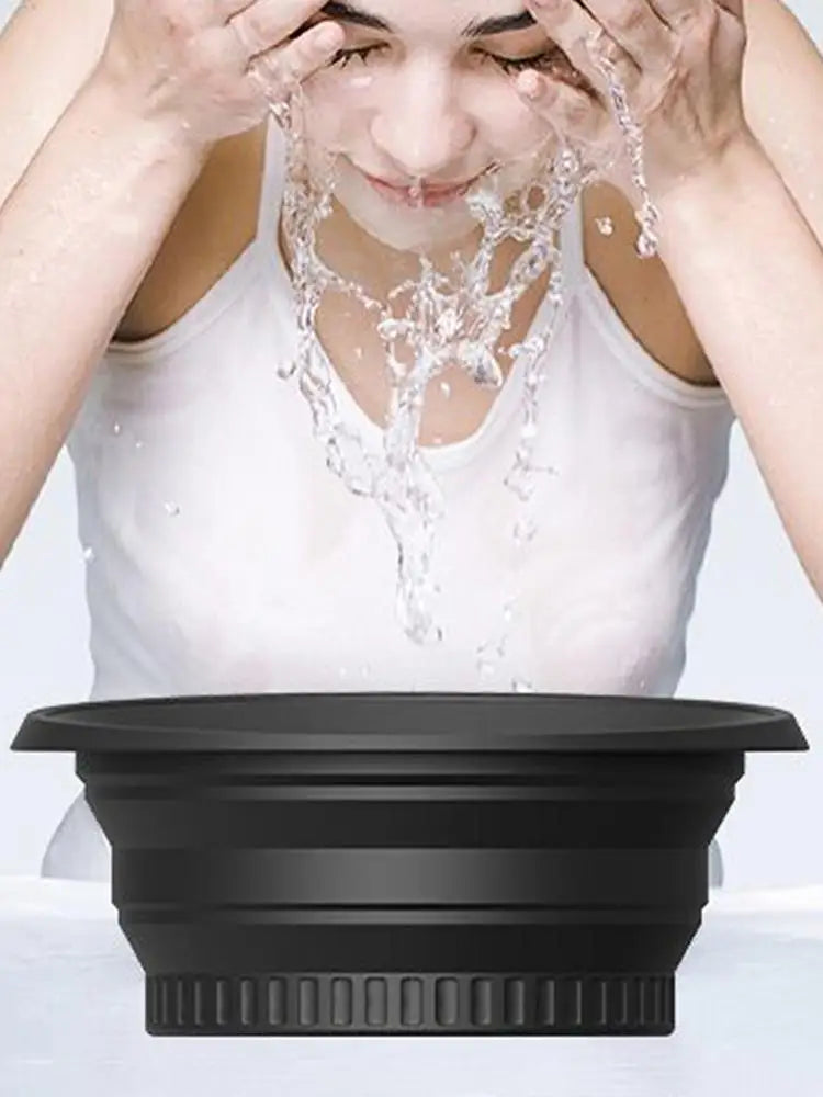 Large Bowl For Face Ice Bath Foldable Ice Bath Bowl Portable Face Dipping Bowl Foldable Silicone Wash Basin Bathroom Accessories