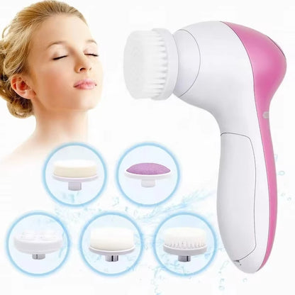 5-in-1 Electric Facial Cleansing Brush & Massager Tool