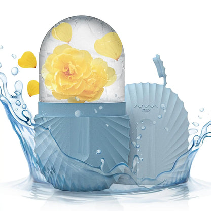 Ice Face Roller Face Massager for Face and Eye Leak-Proof Silicone Cube, Reusable Face Massager Facial Beauty Skin Care Tools