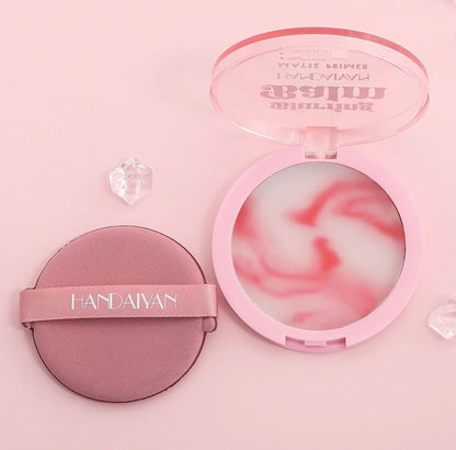 HANDAIYAN Light Mist Water Resistant Oil Control Brightening Complexion Matte Concealer Setting Powder with Powder Puff