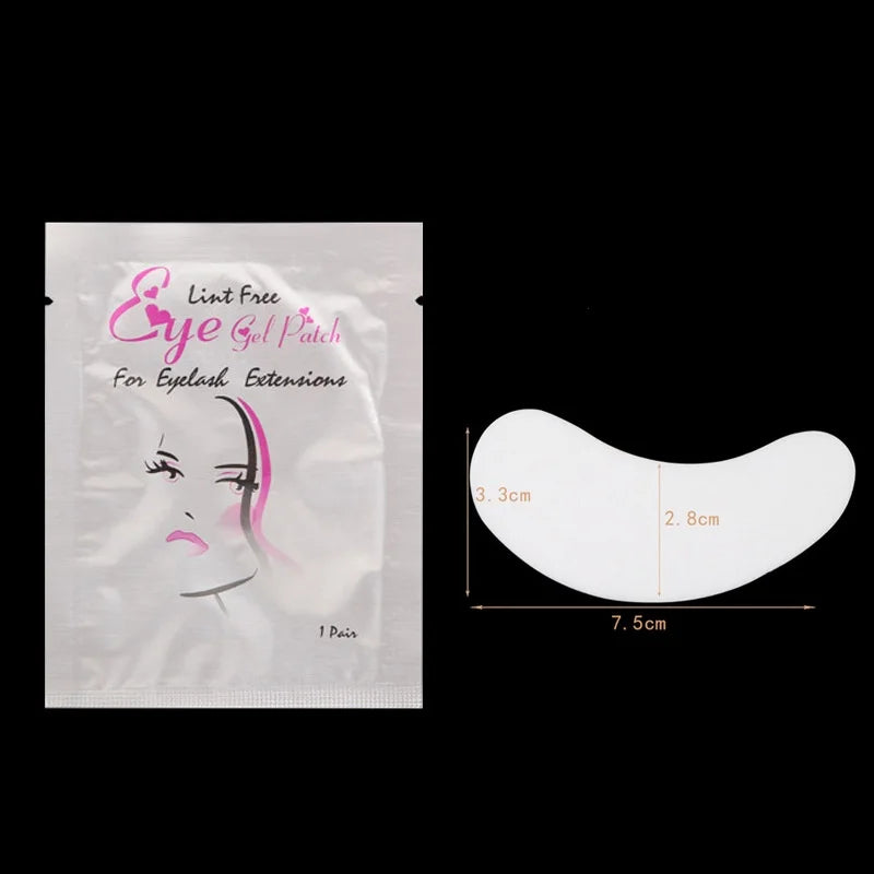 50pairs Hydrogel Eye Patches for Building Eyelash Extension Under Eye Pads Grafted Lash Stickers Beauty Tools