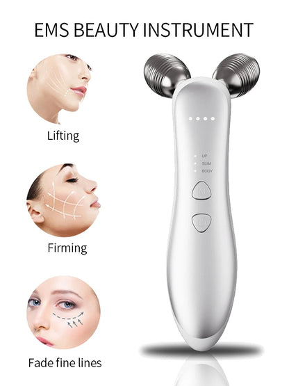 EMS Face Lifting Machine Facial Massager Microcurrent Roller Skin Tightening Rejuvenation Double Chin Removal Beauty Device