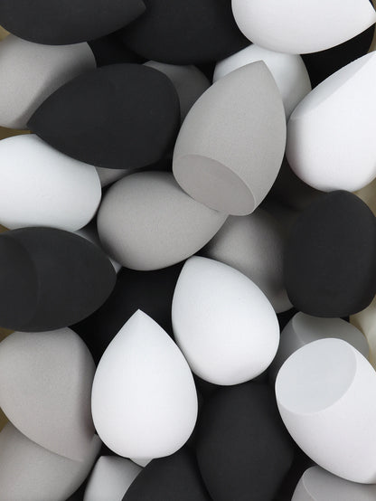 30 Beauty Eggs (Makeup Sponges) Foundation Make-Up Mixed Beauty Sponge, Liquid, Cream and Powder Without Blemish, Multi-Color C