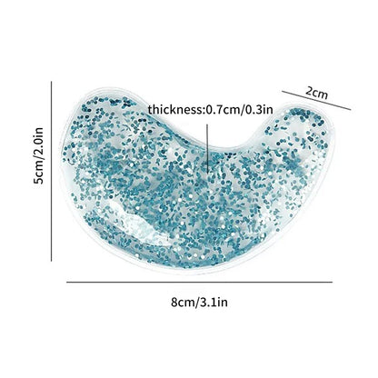 Gel Eye Bag Patch Reusable Gel Eye Ice Pack Hot Cold Eye Patches Reusable Gel Eye Cooler Heater Patches Relieves Puffiness