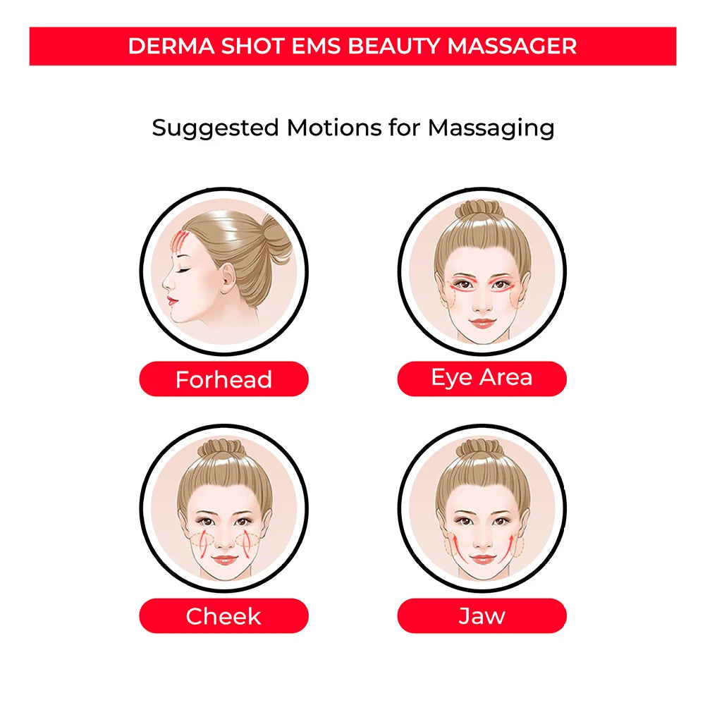 EMS Face Lifting Machine Facial Massager Microcurrent Roller Skin Tightening Rejuvenation Double Chin Removal Beauty Device