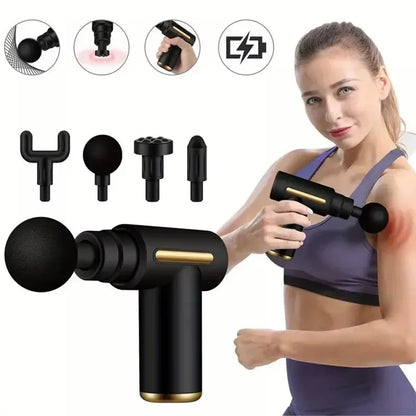 Portable Mini Massage Gun Deep Tissue Percussion Massager Adjustable Speed Lightweight Tool for Muscle Relaxation and Recovery