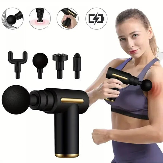 Portable Mini Massage Gun Deep Tissue Percussion Massager Adjustable Speed Lightweight Tool for Muscle Relaxation and Recovery