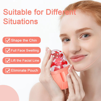 Ice Face Roller Ice Cube Beauty Massage Silicone Ice Mold For Eye Puffiness Ice Facial Roller Shrink Pores Multifunctional mold