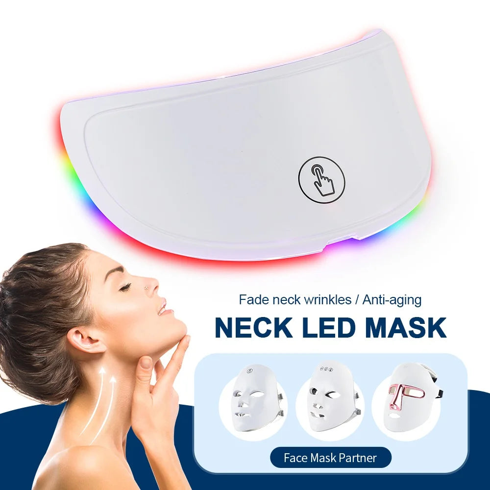 7-Color LED Wireless Facial & Neck Mask – Anti-Aging, Whitening & Skin Rejuvenation