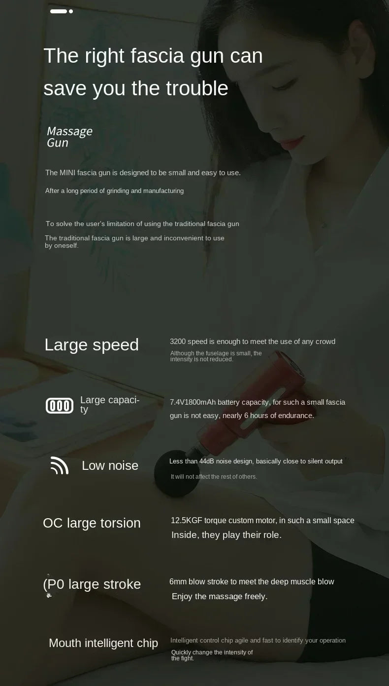 Fascia Gun Muscle Massager Instrument bar Multi-functional electric muscle membrane neck membrane gun relax leg professional