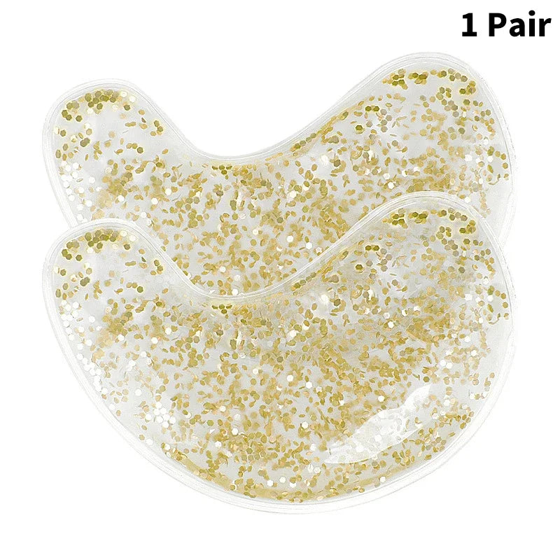 Gel Eye Bag Patch Reusable Gel Eye Ice Pack Hot Cold Eye Patches Reusable Gel Eye Cooler Heater Patches Relieves Puffiness