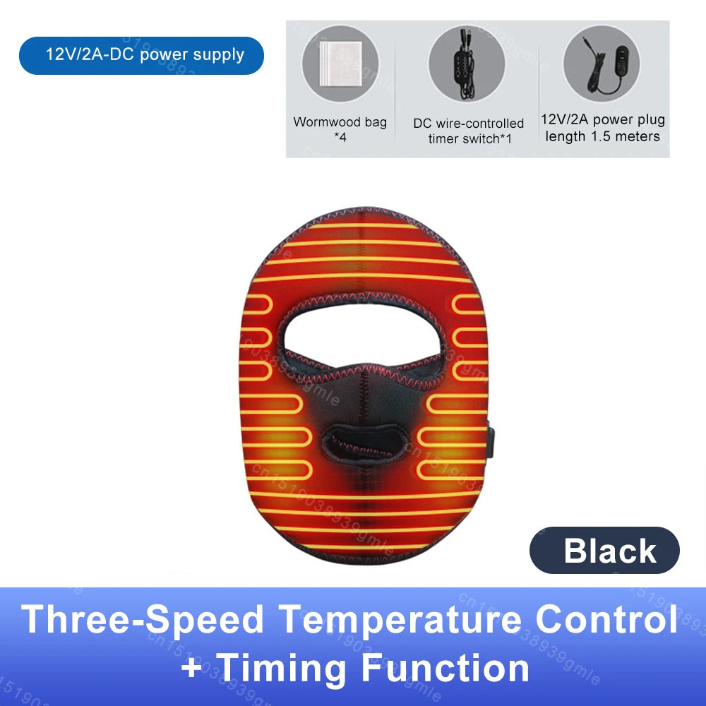 Electrically Heated Head Facial Paralysis Hot Pack Massage Mask Face Aftermath Recovery Instrument Face Spasm Crooked Mouth