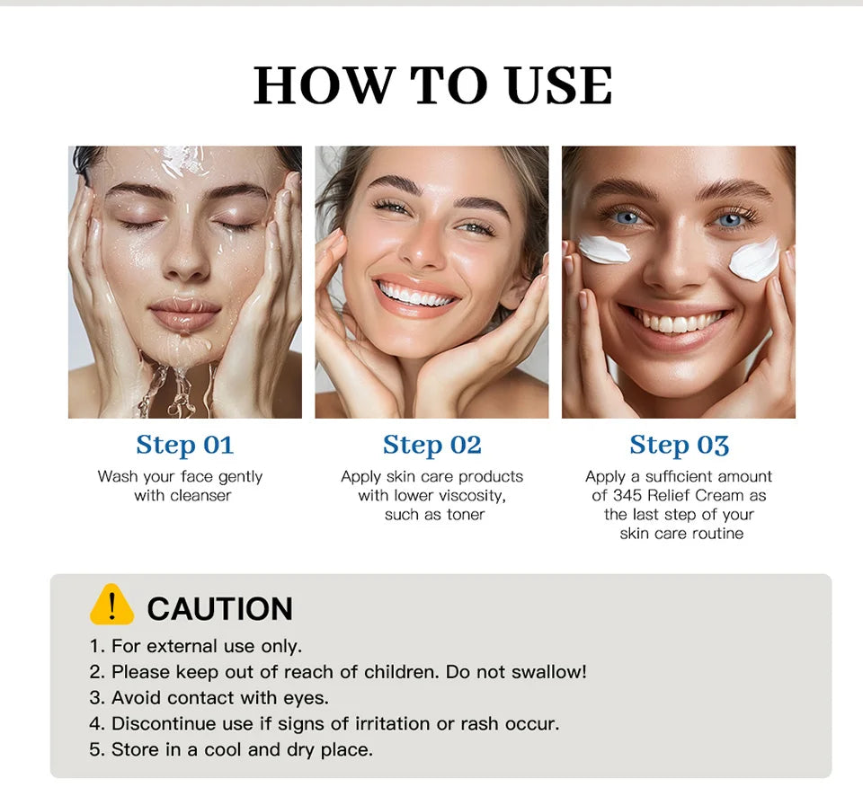 3 4 5 Relief Cream Address Blemishes Nourish The Skin And Provide Soothing Care Face Lifting Beauty Moisturizer Korean Cosmetics