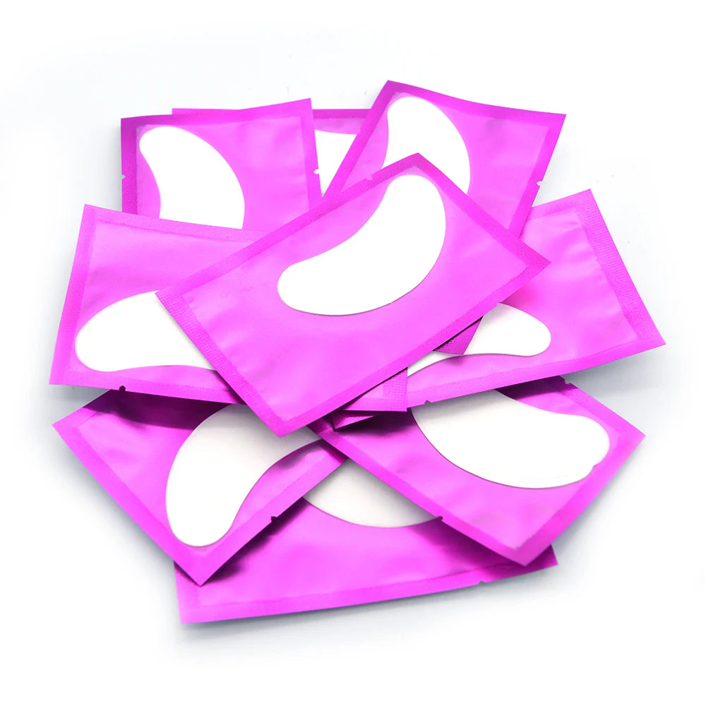50Pairs Hydrogel Eye Patches Under Eye Pads Eyelash Extension Gel Stickers for Grafting Lashes Beauty Tools
