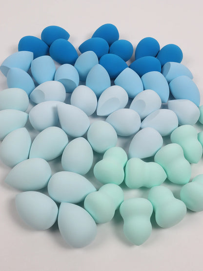 30 Beauty Eggs (Makeup Sponges) Foundation Make-Up Mixed Beauty Sponge, Liquid, Cream and Powder Without Blemish, Multi-Color C