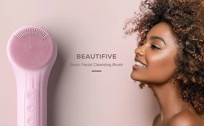 Sonic Facial Cleansing Brush – Waterproof, Heated & Rechargeable